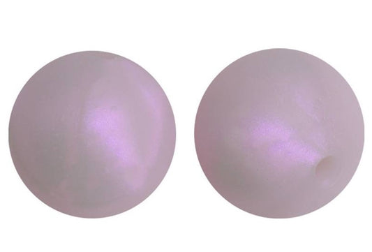 New Metallic Light Pink 15mm Silicone Beads